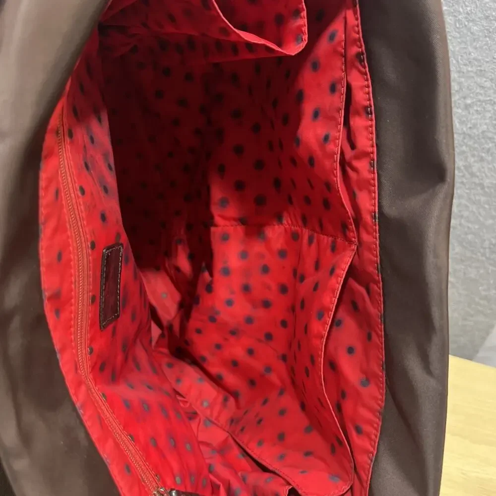Kate Spade Messenger/Diaper Nylon Bag Brown/green - Picture 10 of 14